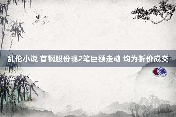 乱伦小说 首钢股份现2笔巨额走动 均为折价成交